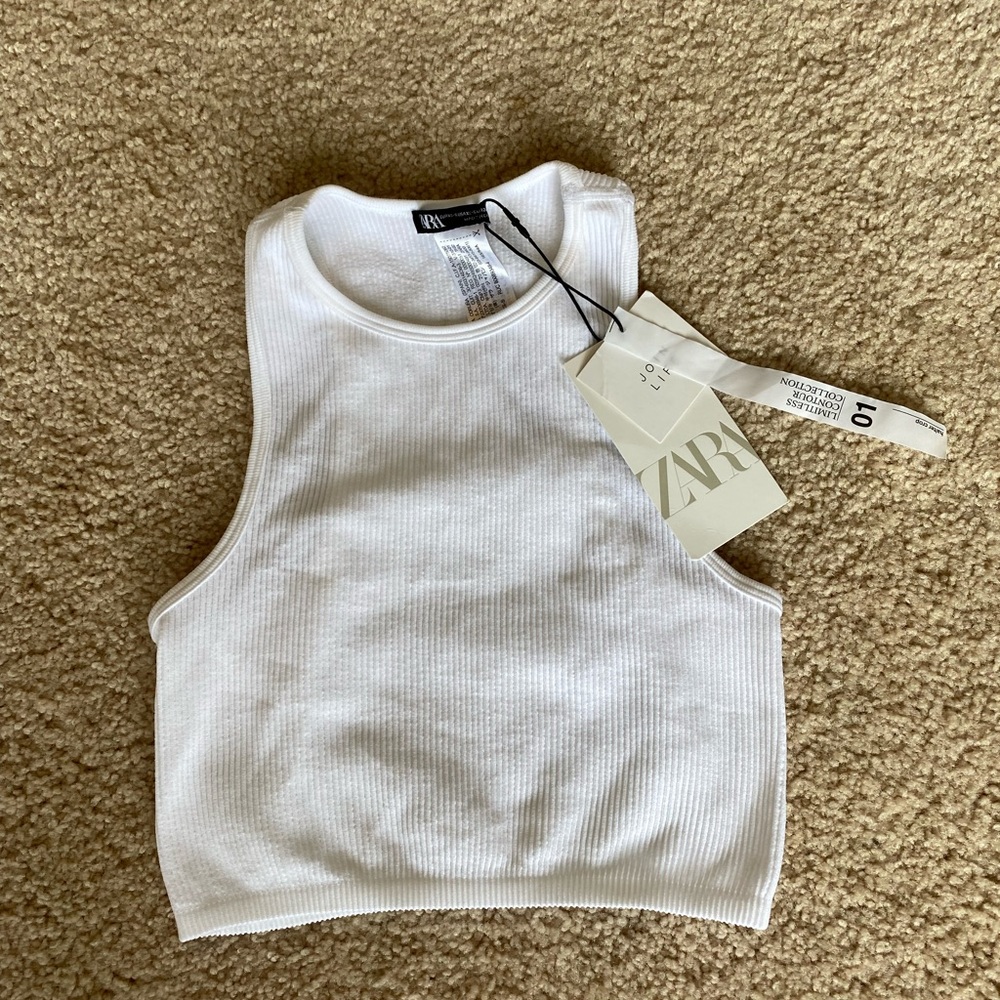 new with tags zara white tank size xs